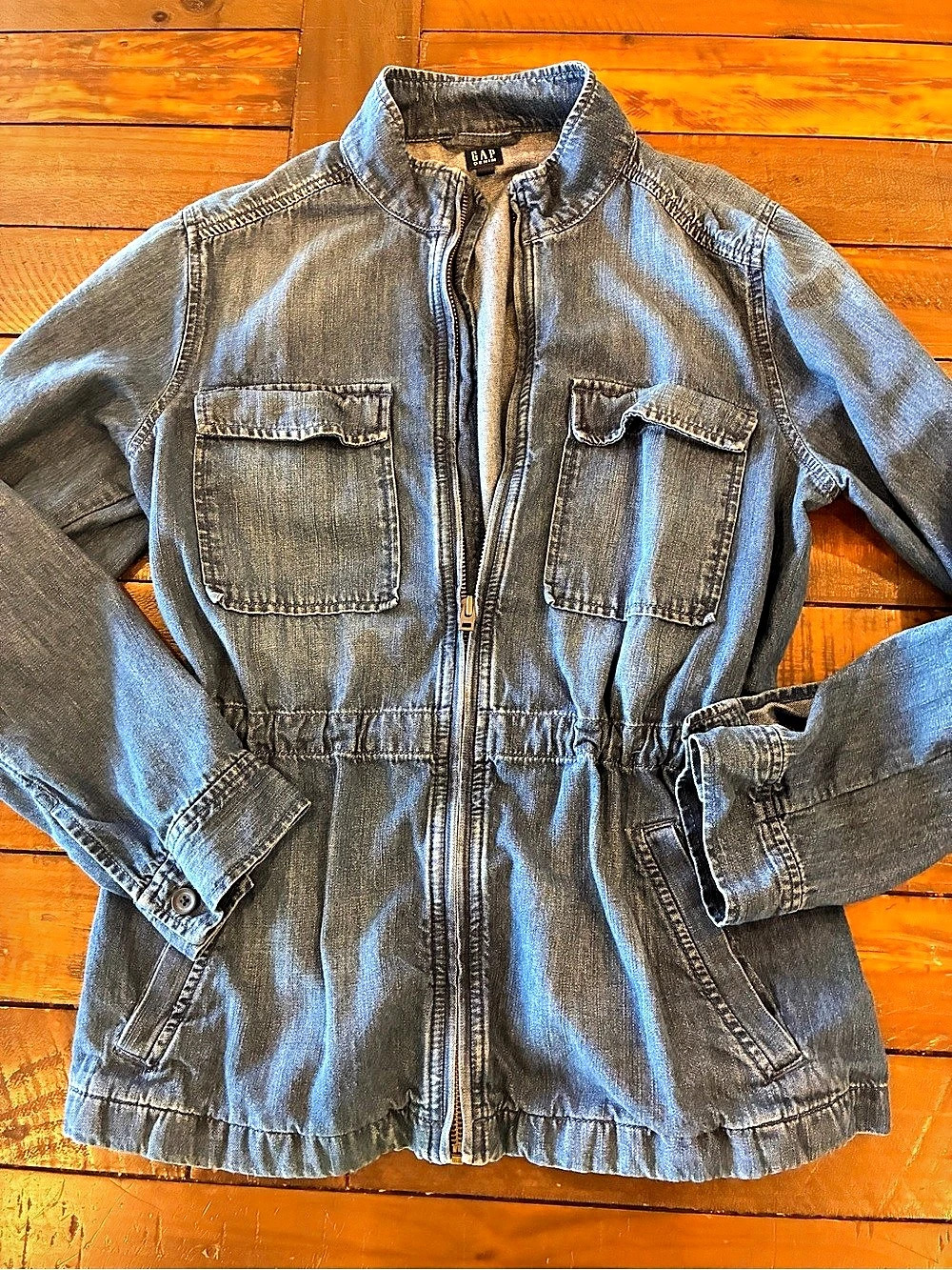 Gap Denim Utility Jacket Blue Utility Jacket